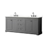 Dark Gray / White Quartz Top / Matte Black Hardware