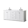 White / Giotto Quartz Top / Matte Black Hardware