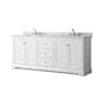 White / White Carrara Marble Top / Brushed Gold Hardware