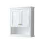 Wyndham Collection Avery 30" Wood Wall Mounted Bathroom Cabinet White / Brushed Gold Hardware
