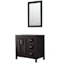 Wyndham Collection Daria 35" Single Free Standing Vanity Cabinet - Less Vanity Top Dark Espresso / Polished Chrome Hardware