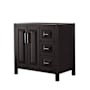 Wyndham Collection Daria 35" Single Free Standing Vanity Cabinet Only - Less Vanity Top Dark Espresso / Polished Chrome Hardware
