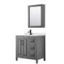 Dark Gray / Giotto Quartz Top / Matte Black Hardware