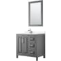 Dark Gray / Carrara Cultured Marble Top / Polished Chrome Hardware