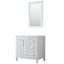 Wyndham Collection Daria 35" Single Free Standing Vanity Cabinet - Less Vanity Top White / Brushed Gold Hardware