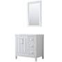 Wyndham Collection Daria 35" Single Free Standing Vanity Cabinet - Less Vanity Top White / Polished Chrome Hardware