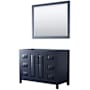 Wyndham Collection Daria 47" Single Free Standing Vanity Cabinet - Less Vanity Top Dark Blue / Matte Black Hardware