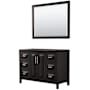 Wyndham Collection Daria 47" Single Free Standing Vanity Cabinet - Less Vanity Top Dark Espresso / Polished Chrome Hardware