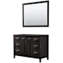 Wyndham Collection Daria 47" Single Free Standing Vanity Cabinet - Less Vanity Top Dark Espresso / Matte Black Hardware