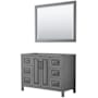 Wyndham Collection Daria 47" Single Free Standing Vanity Cabinet - Less Vanity Top Dark Gray / Matte Black Hardware
