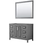 Wyndham Collection Daria 47" Single Free Standing Vanity Cabinet - Less Vanity Top Dark Gray / Polished Chrome Hardware
