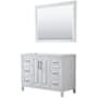 Wyndham Collection Daria 47" Single Free Standing Vanity Cabinet - Less Vanity Top White / Matte Black Hardware