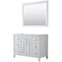 Wyndham Collection Daria 47" Single Free Standing Vanity Cabinet - Less Vanity Top White / Brushed Gold Hardware