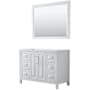 Wyndham Collection Daria 47" Single Free Standing Vanity Cabinet - Less Vanity Top White / Polished Chrome Hardware