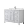 Wyndham Collection Daria 48" Free Standing Single Basin Vanity Set with Cabinet and Quartz Vanity Top White / Giotto Quartz Top / Polished Chrome Hardware