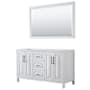 Wyndham Collection Daria 59" Double Free Standing Vanity Cabinet - Less Vanity Top White / Matte Black Hardware