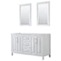 Wyndham Collection Daria 59" Double Free Standing Vanity Cabinet - Less Vanity Top White / Brushed Gold Hardware
