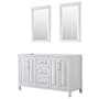 Wyndham Collection Daria 59" Double Free Standing Vanity Cabinet - Less Vanity Top White / Polished Chrome Hardware