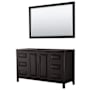 Wyndham Collection Daria 59" Single Free Standing Vanity Cabinet - Less Vanity Top Dark Espresso / Matte Black Hardware