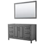 Wyndham Collection Daria 59" Single Free Standing Vanity Cabinet - Less Vanity Top Dark Gray / Matte Black Hardware