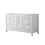 Wyndham Collection Daria 59" Single Free Standing Vanity Cabinet Only - Less Vanity Top White / Brushed Gold Hardware