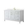 Wyndham Collection Daria 60" Free Standing Single Basin Vanity Set with Cabinet and Quartz Vanity Top White / Giotto Quartz Top / Brushed Gold Hardware