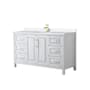 Wyndham Collection Daria 60" Free Standing Single Basin Vanity Set with Cabinet and Quartz Vanity Top White / White Quartz Top / Brushed Gold Hardware