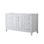 Wyndham Collection Daria 59" Single Free Standing Vanity Cabinet Only - Less Vanity Top White / Polished Chrome Hardware