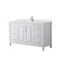 Wyndham Collection Daria 60" Free Standing Single Basin Vanity Set with Cabinet and Quartz Vanity Top White / Giotto Quartz Top / Polished Chrome Hardware