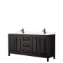 Dark Espresso / Carrara Cultured Marble Top / Matte Black Hardware