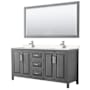 Dark Gray / Carrara Cultured Marble Top / Polished Chrome Hardware