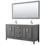 Dark Gray / White Cultured Marble Top / Polished Chrome Hardware