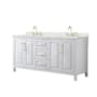 Wyndham Collection Daria 72" Free Standing Double Basin Vanity Set with Cabinet and Quartz Vanity Top White / Giotto Quartz Top / Brushed Gold Hardware