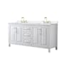 Wyndham Collection Daria 72" Free Standing Double Basin Vanity Set with Cabinet and Quartz Vanity Top White / White Quartz Top / Brushed Gold Hardware