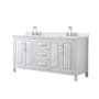 Wyndham Collection Daria 72" Free Standing Double Basin Vanity Set with Cabinet and Quartz Vanity Top White / Giotto Quartz Top / Polished Chrome Hardware