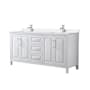 Wyndham Collection Daria 72" Free Standing Double Basin Vanity Set with Cabinet and Quartz Vanity Top White / White Quartz Top / Polished Chrome Hardware