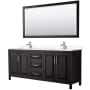 Dark Espresso / Carrara Cultured Marble Top / Polished Chrome Hardware