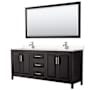Dark Espresso / Carrara Cultured Marble Top / Polished Chrome Hardware