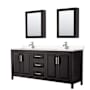 Dark Espresso / Carrara Cultured Marble Top / Polished Chrome Hardware