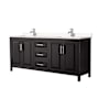 Dark Espresso / Carrara Cultured Marble Top / Polished Chrome Hardware