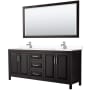 Dark Espresso / White Cultured Marble Top / Polished Chrome Hardware