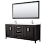 Dark Espresso / White Cultured Marble Top / Polished Chrome Hardware