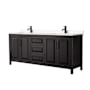 Dark Espresso / Carrara Cultured Marble Top / Matte Black Hardware