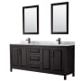 Dark Espresso / White Carrara Marble Top / Matte Black Hardware