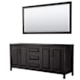 Wyndham Collection Daria 79" Double Free Standing Vanity Cabinet - Less Vanity Top Dark Espresso / Matte Black Hardware