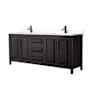 Dark Espresso / White Cultured Marble Top / Matte Black Hardware
