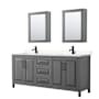 Dark Gray / Carrara Cultured Marble Top / Matte Black Hardware