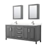 Dark Gray / Carrara Cultured Marble Top / Polished Chrome Hardware