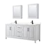 White / Carrara Cultured Marble Top / Matte Black Hardware