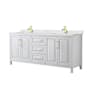 Wyndham Collection Daria 80" Free Standing Double Basin Vanity Set with Cabinet and Quartz Vanity Top White / Giotto Quartz Top / Brushed Gold Hardware